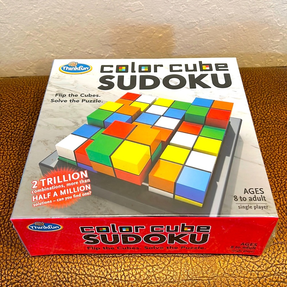 Brand New Color Cube Sudoku! Flip the Cubes! Solve the puzzle! Great fun!